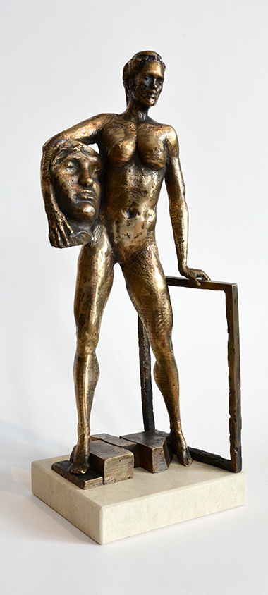 Piotr Bubak-Melpomene-37cm-Brąz -Kamień-2023-b