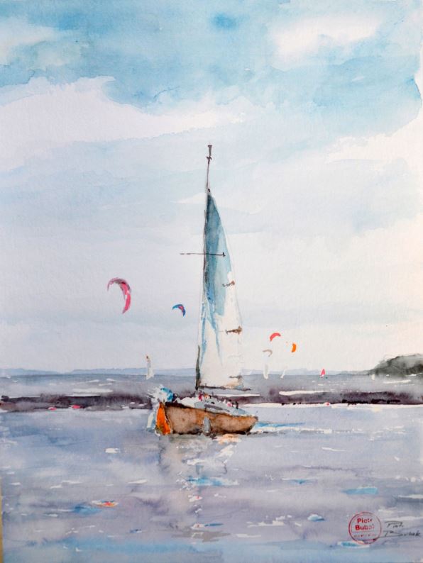 Piotr Bubak-48×36 cm-akwarela-Jastarnia