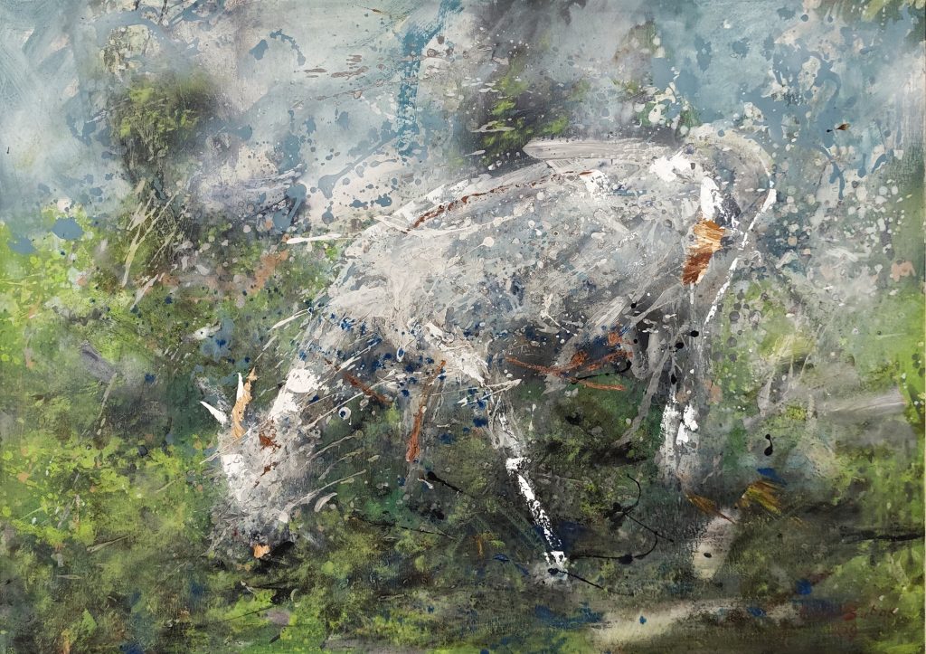 Piotr Bubak- Egzystencja – technika własna- 100x70cm-2009rok