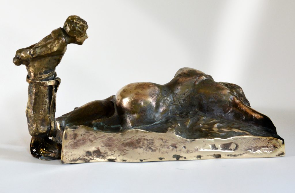 Piotr Bubak-Starzec i Panna-34x26x17cm-brąz-2008-2024rok