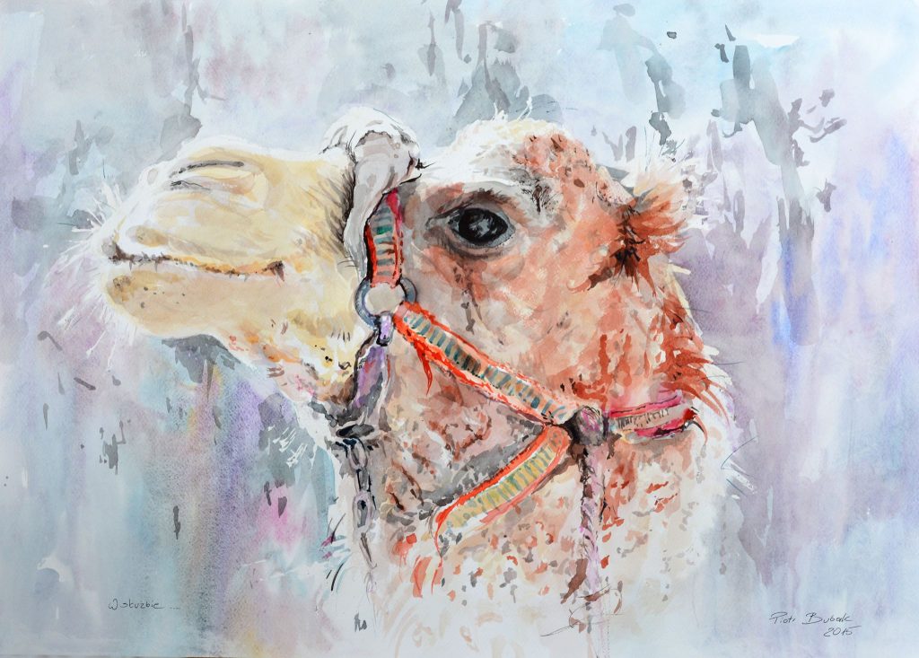 Piotr Bubak – W służbie – 80 x 60 cm – akwarela-2015rok