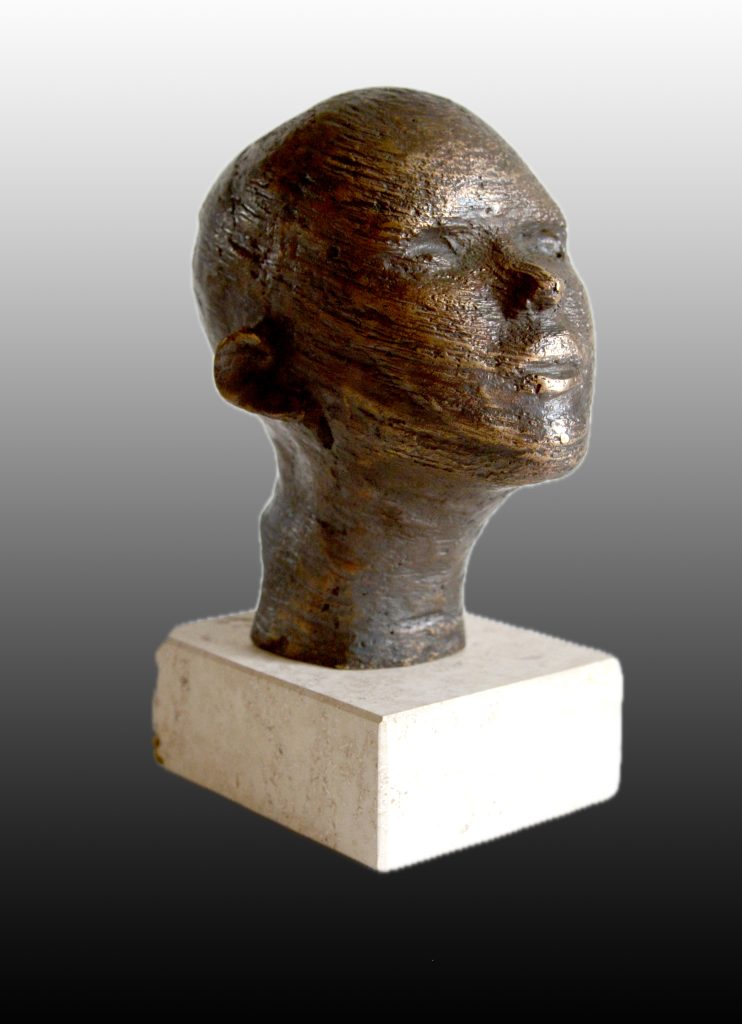 Piotr Bubak – Zapatrzenie – brąz marmur 20x10x14cm – 2014rok